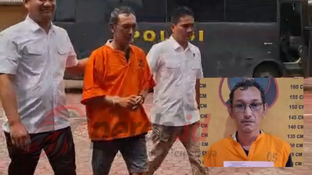 Penyerahan tersangka JP kasus korupsi BUMNag Unggul Jaya di Kantor Kejari Simalungun.