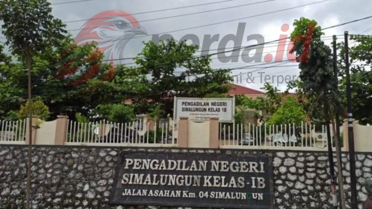 Gedung Pengadilan Negeri Simalungun tempat sidang vonis bebas Saor Pardamean Jawak kasus dugaan kekerasan seksual anak