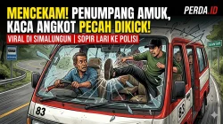 Viral Penumpang Angkot Simalungun Tendang Kaca Depan Hingga Pecah