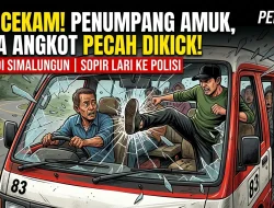 VIRAL! Penumpang Angkot di Simalungun Ngamuk, Tendang Kaca Depan Sampai Pecah: Sopir Langsung Tancap Gas ke Kantor Polisi