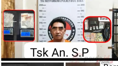 Polres Batu Bara Bongkar Peredaran Sabu di Sei Balai, 16,99 Gram Barang Bukti Disita