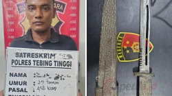 Tim Opsnal Sat Reskrim Polres Tebing Tinggi mengamankan pelaku pembunuhan berinisial RP di Kabupaten Batu Bara.
