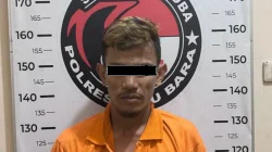 Tersangka narkoba IS diamankan Satresnarkoba Polres Batu Bara dengan barang bukti sabu 21,44 gram di Labuhan Ruku Talawi