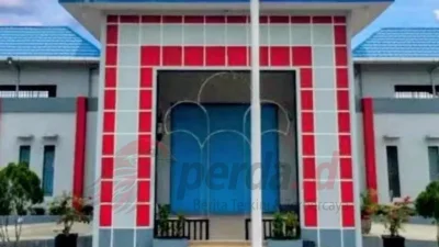 Tampak depan bangunan Lembaga Pemasyarakatan (Lapas) Kelas IIA Labuhan Ruku di Kabupaten Batu Bara.