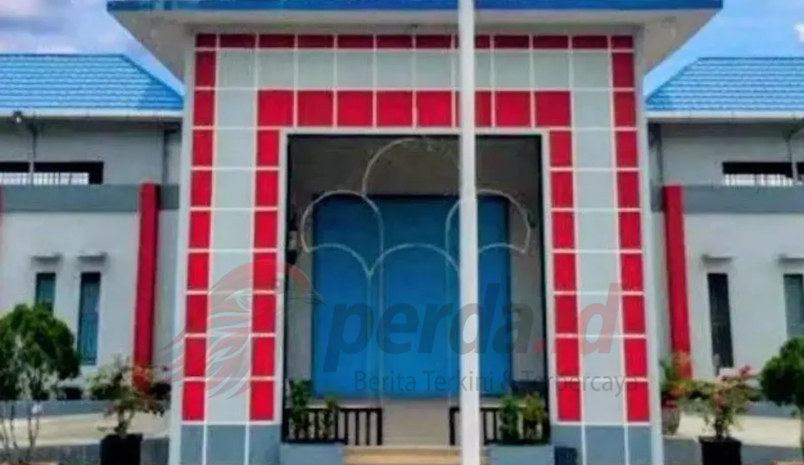 Tampak depan bangunan Lembaga Pemasyarakatan (Lapas) Kelas IIA Labuhan Ruku di Kabupaten Batu Bara.